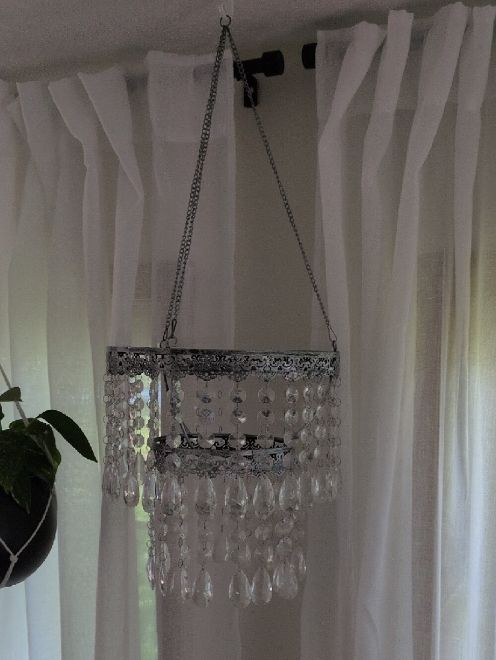 Metal Crystal Chandelier - Picture 4 of 10